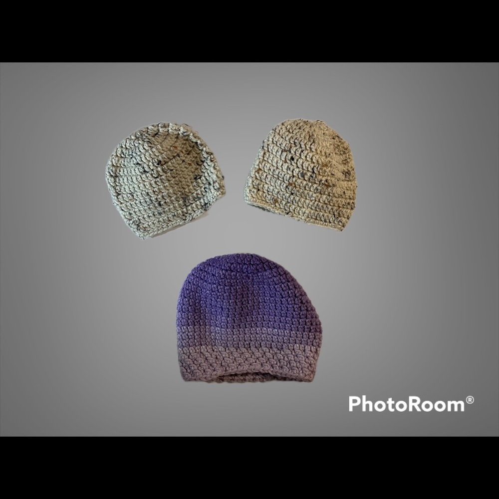 Handmade crochet newborn-3 months hats